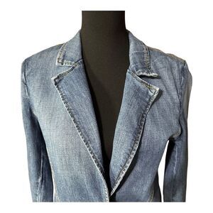 St. John Sport Denim Jean Jacket Front Pockets Sz Small
